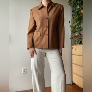 Braemar by Jeremy Scott wool jacket vintage brown made in Canada